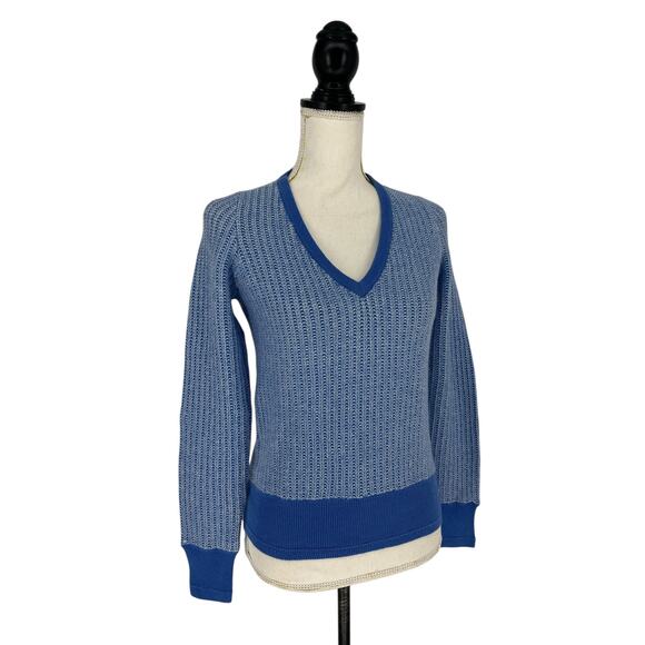 &Isla Cashmere V-Neck Striped Sweater - Picture 6 of 9
